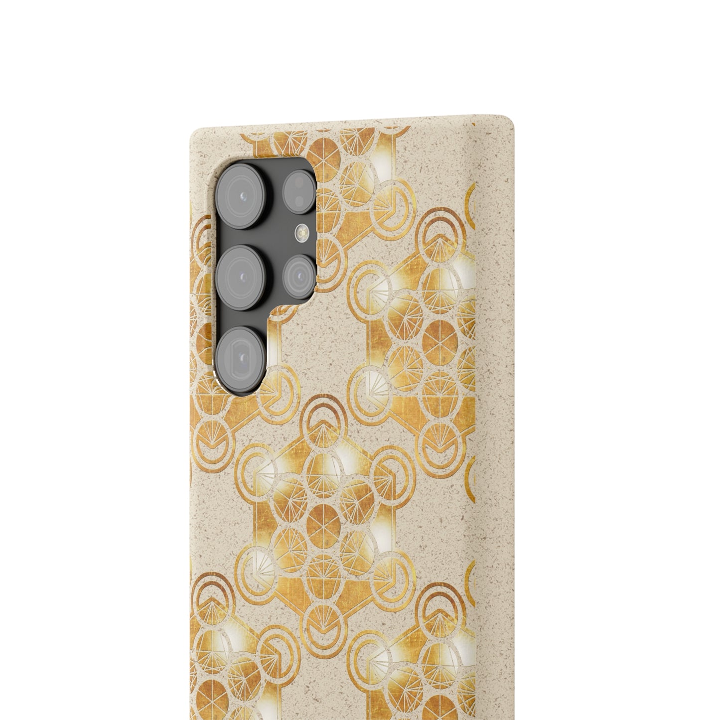 Biodegradable Phone Case with Metatron Cubic Star Design