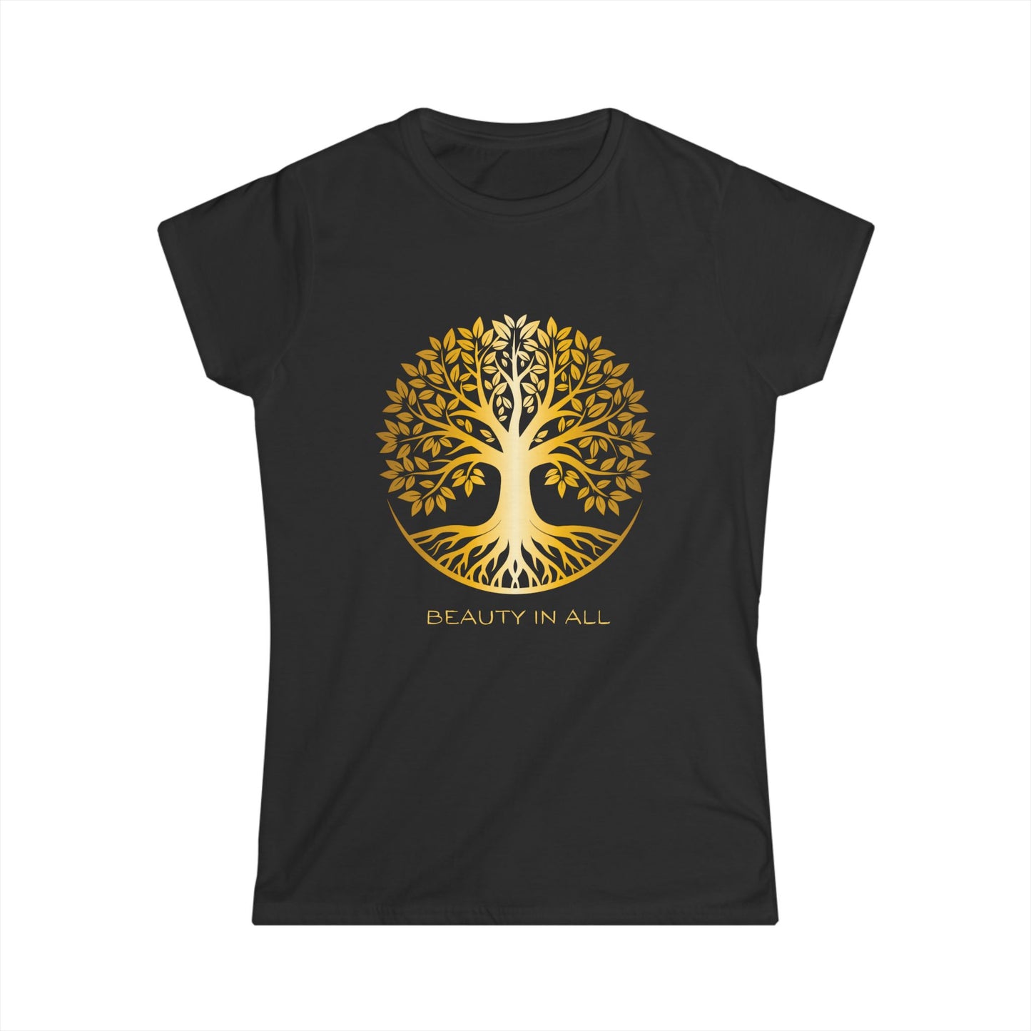 Softstyle Tee - Beauty In All - Golden Tree of Life - 100% Cotton