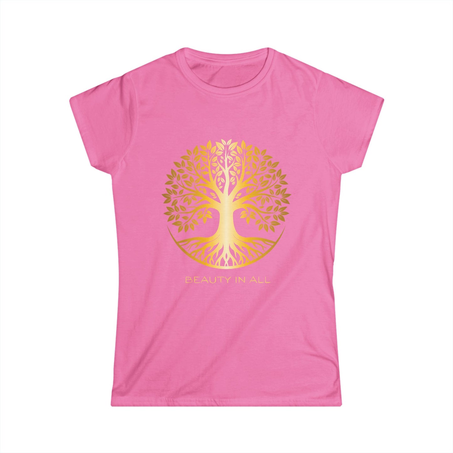 Softstyle Tee - Beauty In All - Golden Tree of Life - 100% Cotton