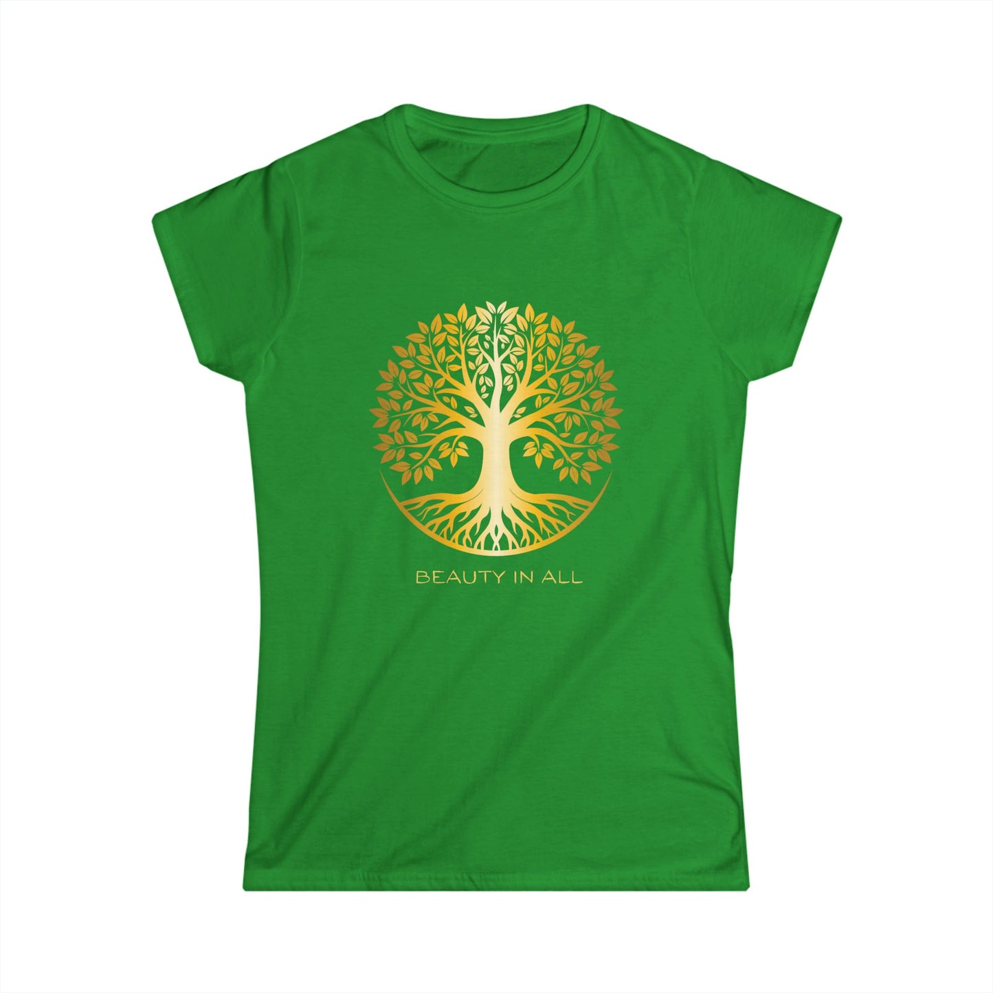 100%Cotton Women’s Tee - Beauty In All - Golden Tree of Life