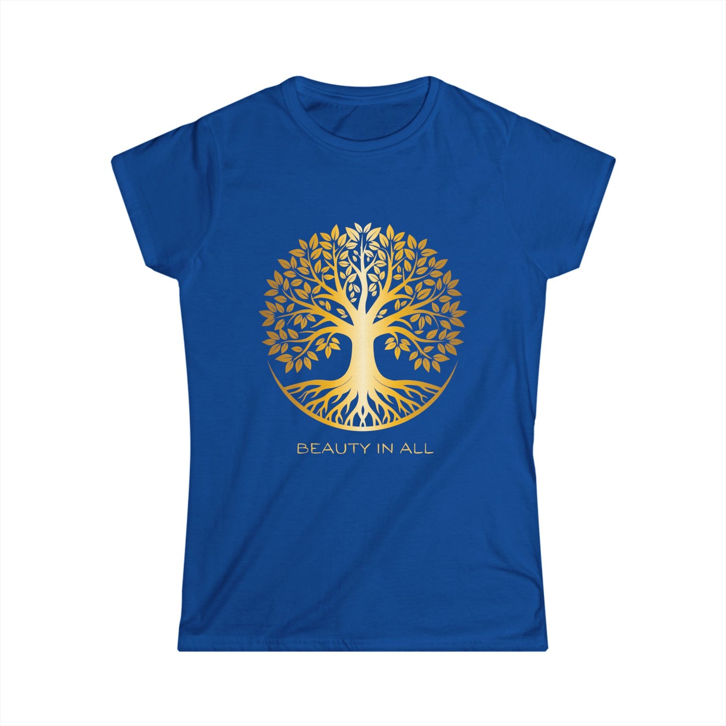 100%Cotton Women’s Tee - Beauty In All - Golden Tree of Life