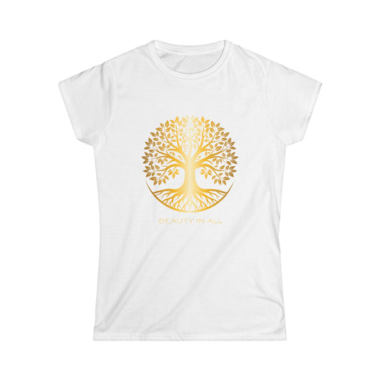 Softstyle Tee - Beauty In All - Golden Tree of Life - 100% Cotton